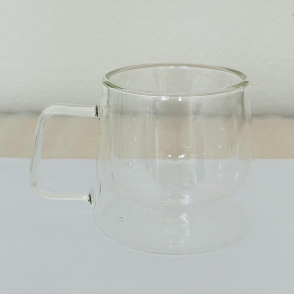 Four New LEMONSODA Double Walled Glass Coffee Drink Mug with Handle, 250 mL - Picture 5 of 9